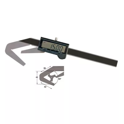   MIB Digitális hárompontos,  rozsdamentes tolómérő, csavarrögzítéses, prizmaszög 60°, 4mm-es beállítóval, 4 – 40mm / 0.01mm, 01006018