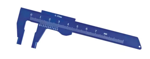 MIB 01007006  Analóg  zsebtolómérő, alsó csőrős, eloxált aluminiumból,70 mm / 0,05mm