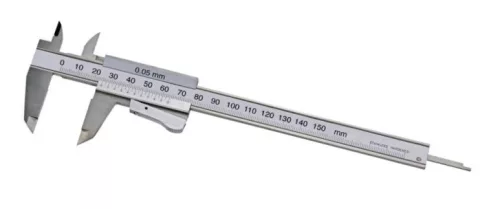 MIB 01007008 Analóg Tolómérő extra nagy számokkal, DIN 862, pillanatszorítós, 150 mm / 0,05 mm, INOX