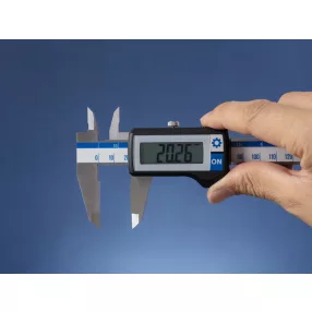   Digitális tolómérő szögletes mélységmérővel, Helios - Preisser HPX, 1120418 0-200/0,01mm