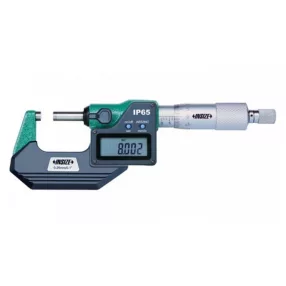   Digitális IP65 vizálló külső mikrométer frikciós dobbal 0-25/0.001 mm - Insize 3108-25FA