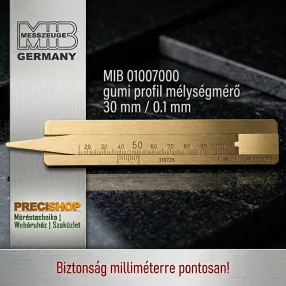 MIB 01007000 Gumiabroncs profil mélységmérő, 0-30mm