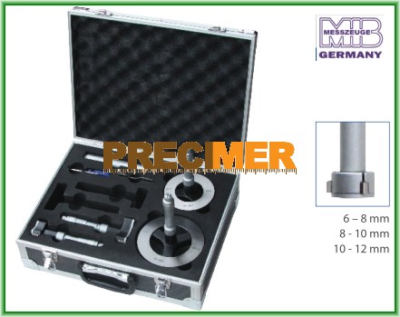 MIB 01022134 Hárompontos furatmikrométer készlet  6-12 mm