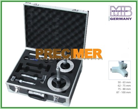 MIB 01022137 Hárompontos furatmikrométer készlet 50-100 mm