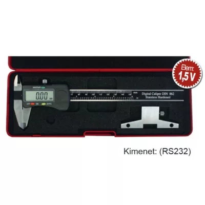   MIB 02026109 Digitális tolómérő,mélységmérő híddal (80 mm) DIN 862, NAH-os magyar kalibrálási bizonyítvánnyal