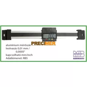   MIB 02026287 Digitális egypofás tolómérő 800 mm , Alumínium mérőszár, vízszintes kivitel