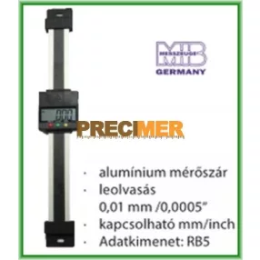   MIB 02026291 Digitális egypofás tolómérő 150 mm, Függőleges kivitel ,alumínium mérőszár