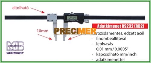 MIB 02027077 Digitális műhelytolómérő 500 mm