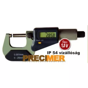MIB 02029090 Digitális Mikrométer, 0-25/0,001mm  IP54