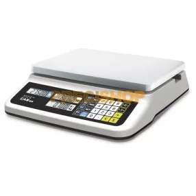   CAS PR-II PLUS 15B 6/15 kg; 2/ 5 g lapos, hiteles árszorzós mérleg 
