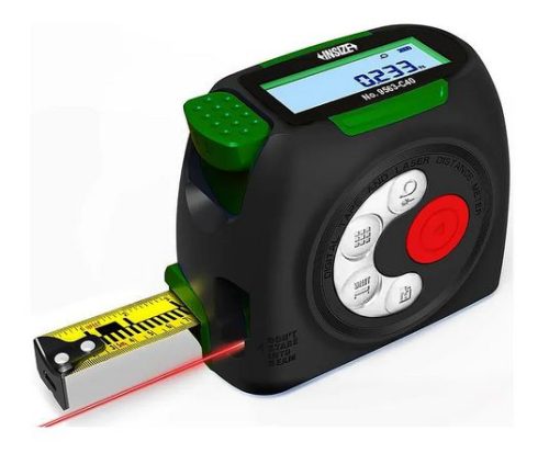 Digitális mérőszalag + lézeres távolságmérő 5 / 40 méter, Bluetooth-al - Insize 9563-C40