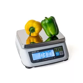   CAS SWII-6CW hitelesített asztali mérleg 3/6 kg 1/2 g IP68 