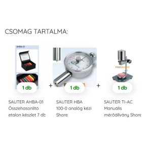   Analóg kézi Shore A keménységmérő etalonnal, állvánnyal HBA + AHBA + TI-AC