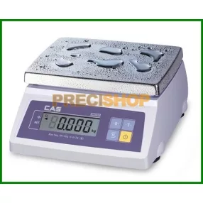   Hiteles asztali mérleg 1/2 kg, por és vízvédett mérleg IP65 | CAS SW-1W 2